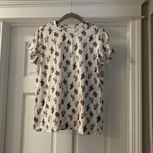 Marine Layer floral swing t shirt. Size M.